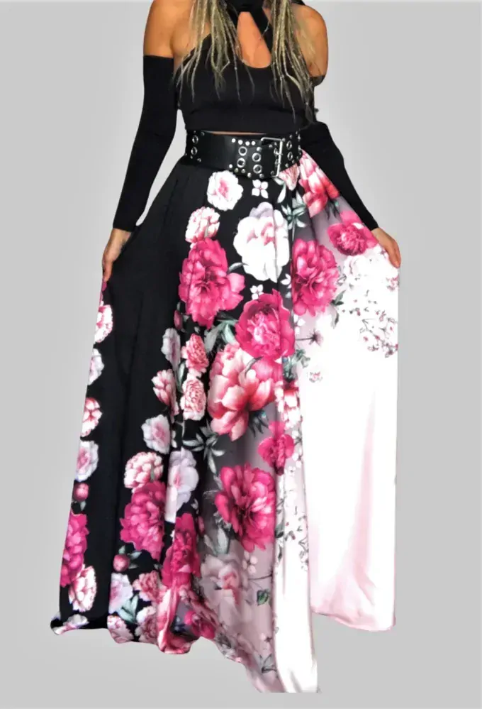 Dlouhá letní sukně - maxi sukně BOROS SK-L-FLW 011